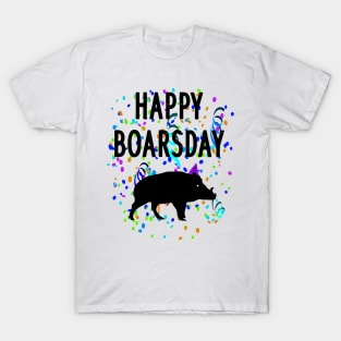 Happy boar day forest grandpa traditional costumes design T-Shirt